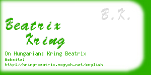 beatrix kring business card